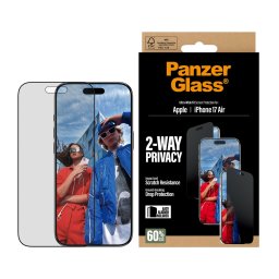 Стъклен протектор PanzerGlass за iPhone 17 Air, Privacy, Ultra-Wide Fit