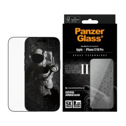 Стъклен протектор PanzerGlass за iPhone 17/iPhone 16 Pro, Ceramic, UWF, w. EasyAligner