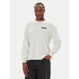 Levi's® Тениска с дълъг ръкав Authentic 005N7-0000 Кремав Regular Fit