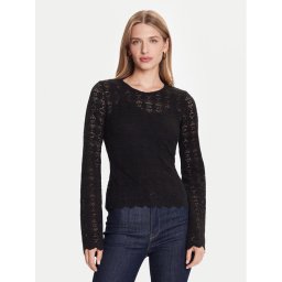 Guess Блуза W5BP13 K1180 Черен Slim Fit