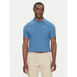 Barbour Тениска с яка и копчета Original Sports MML0358BU67 Син Tailored Fit