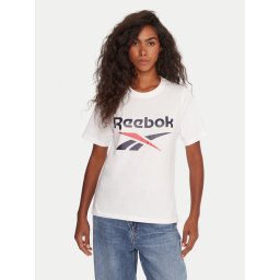 Reebok Тишърт RK25173CCW Бял Regular Fit