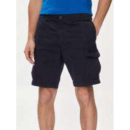 Napapijri Шорти от плат N-Deline NP0A4HOT Тъмносин Regular Fit