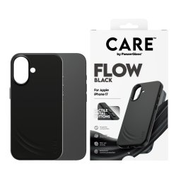 Гръб Care by PanzerGlass за iPhone 17, Feature FLOW Case Black w. MagSafe