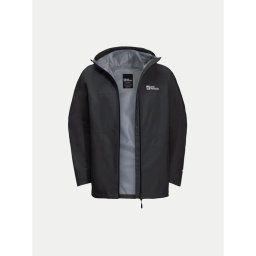 Jack Wolfskin Яке за дъжд Highest Peak 1115134 Черен Regular Fit