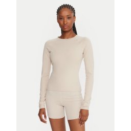 Reebok Тениска от техническо трико Reebok X Ewa Chodakowska RK25316CCW Бежов Slim Fit