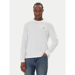 Calvin Klein Jeans Тениска с дълъг ръкав Easy LV04RD247G Бял Regular Fit