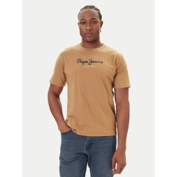 Pepe Jeans Тишърт Eggo N PM509979 Бежов Regular Fit