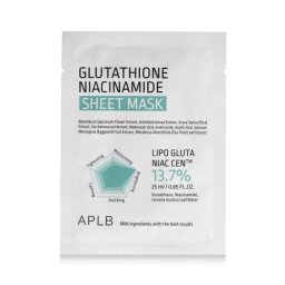 APLB Glutathione Niacinamide Sheet Mask озаряваща текстилна маска с глутатион и ниацинамид 25 ml унисекс