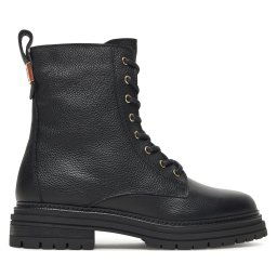 Зимни обувки Tommy Hilfiger Th Plaque Pebble Lace Boot Warm FW0FW08767 Черен