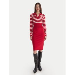 Liu Jo Плетена рокля TF5215 MS63L Червен Regular Fit