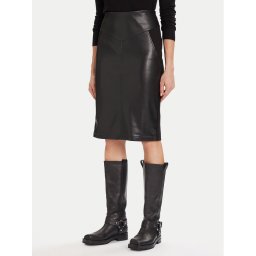 Morgan Пола от имитация на кожа 242-JMADO Черен Slim Fit