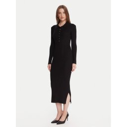 French Connection Плетена рокля 71ZJB Черен Slim Fit