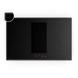 Klarstein Velaire хибриден индукционен плот с вграден абсорбатор Елегантен, минималистичен, мощен 8400 W 80 см (R474F-S4-80)