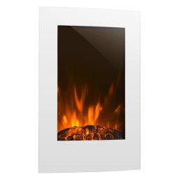 Klarstein Lausanne Vertical електрическа камина 1000 или 2000W с огнена илюзия (FP1-Lausanne-Vert-WH)