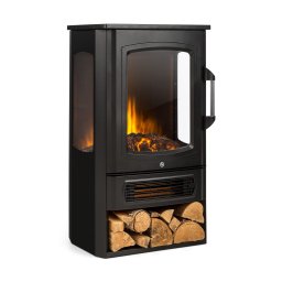 Klarstein Bormio Panorama, електрическа камина, 1000/2000 W, термостат, черен (FP1-BormioPanoramaB)