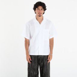 Риза Palm Angels Curved Logo Classic Shirt Ss White/ Black L
