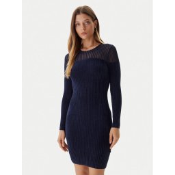 Guess Плетена рокля W5BK63 Z0890 Тъмносин Slim Fit