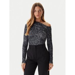 Guess Блуза W5BP08 K1492 Сив Slim Fit