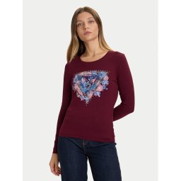 Guess Блуза W5BI74 J1314 Червен Slim Fit