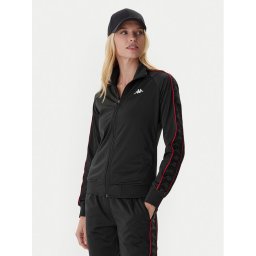 Kappa Суитшърт 301PSC0 Черен Slim Fit