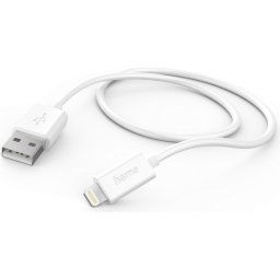 Кабел HAMA, USB Charging/Sync, Lightning, Apple iPhone, 1.0м, Бял