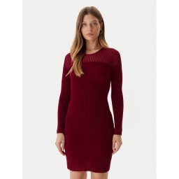 Guess Плетена рокля W5BK63 Z0890 Червен Slim Fit
