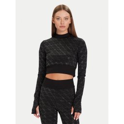 Guess Блуза W5BP48 K7182 Черен Slim Fit