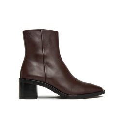 Calvin Klein Боти Block Heel Zip Boot Lth HW0HW02593 Бордо