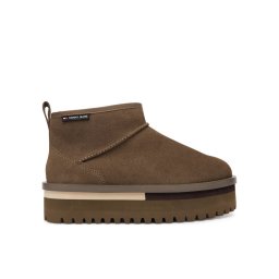 Tommy Jeans Апрески Tjw Flatform Snow Boot Suede EN0EN02841 Кафяв