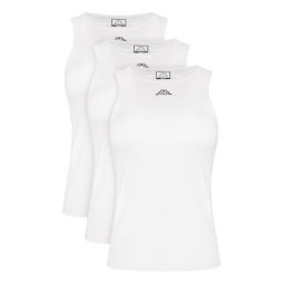 Kappa Комплект потници Logo Myrta 38277KW Бял Regular Fit