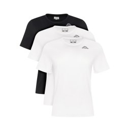 Kappa Комплект тениски Logo Sylvie 38277LW Черен Regular Fit