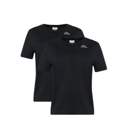 Kappa Комплект тениски Logo Alyce 322564W Черен Regular Fit