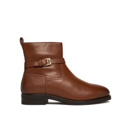 Tommy Hilfiger Боти Th Buckle Riding Leather Bootie FW0FW08781 Кафяв