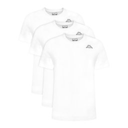 Kappa Комплект тениски Logo Sylvo 322562W Бял Regular Fit