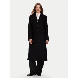Tommy Hilfiger Вълнено палто Classic WW0WW47445 Черен Regular Fit