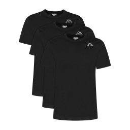 Kappa Комплект тениски Logo Sylvo 322562W Черен Regular Fit