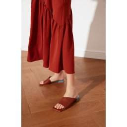 Trendyol Taba Blunt Nosed Women's Slippers