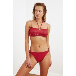 Trendyol Bikini Top - Orange - Polka dot