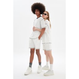 Trendyol Shorts - Ecru - Normal Waist