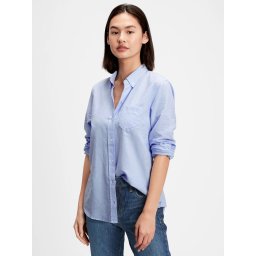 GAP Shirt V-Fitted Boyfriend Oxf - Ladies