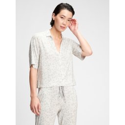 GAP Sleeping Shirt truesleep button-front top in modal - Ladies