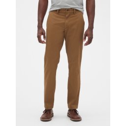 GAP Trousers essential khakis in straight fit with Flex - Mens