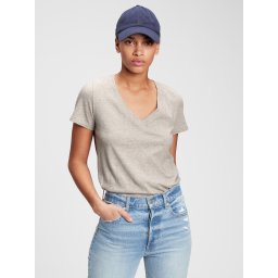 GAP T-Shirt 100% Organic Cotton Vintage V-Neck T-Shirt - Women's