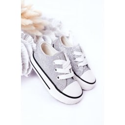 Boto Детски блестящи кецове Silver Bling-Bling