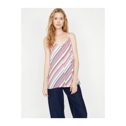 Koton Women's Blue Striped Singlet