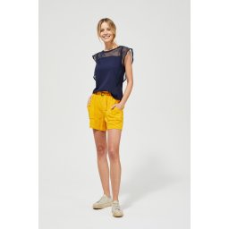 Marisse Shorts With Gathered Waist L-Sh-3120 Yellow