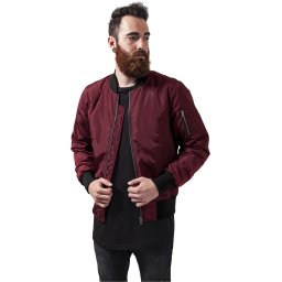 2-Tone Bomber Jacket burgundy/black