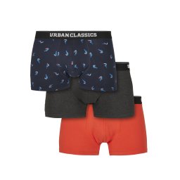 Men's Boxer Shorts 3-Pack Birds/Grey/Orange