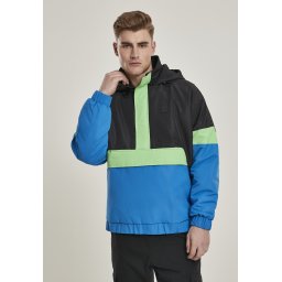 3-Tone Neon Mix Pull Over Jacket Black/Cobalt Blue